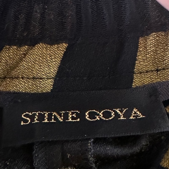 STINE GOYA JELENA YELLOW CHECKED TROUSER PANTS SIZE XS - Picture 8 of 13